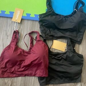 Nursing crop tops, size states large better fit for a medium